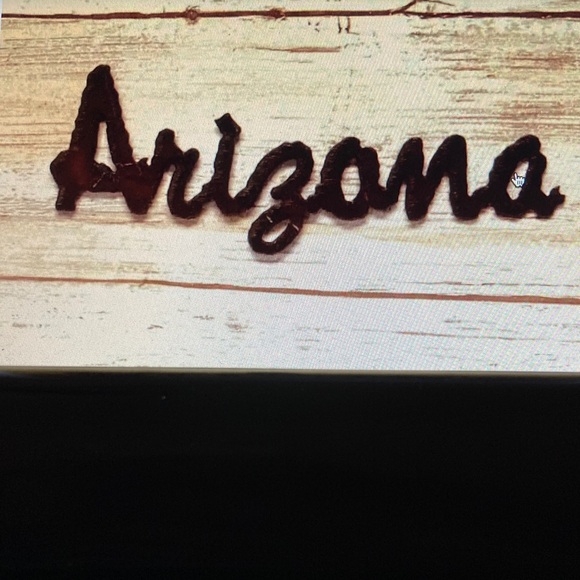 Arizona Script Rustic Metal Fridge Magnet - Picture 2 of 6